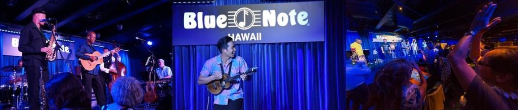 Blue Note Hawaii features a wide range of musical entertainment.  Show here (L-R), Earl Klugh, Jake Shimabukuro, The Rebirth Brass Band 
