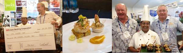 Photo far right: Chef Priya Darshani (middle) pictured with Mr. Geoff Shaw (left) and Mr. Peter Hopgood (right)