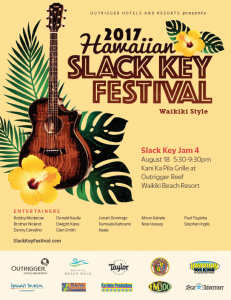 Outrigger Hotels and Resorts ushers in 35th Annual Hawaiian Slack Key Guitar Festival with “Slack Key Jam 4”