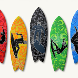 Eduardo Bolioli Surfboard Art Exhibit ‘Golden Dreams’  Drops-In at Outrigger Waikiki Beach Resort