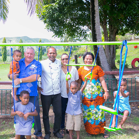 Outrigger Fiji’s executive chef cooks up a playground surprise for Kindy Kids in 2018