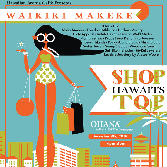 Hawaiian Aroma Caffe Hosts ‘Waikiki Makeke’ Night Market December 9