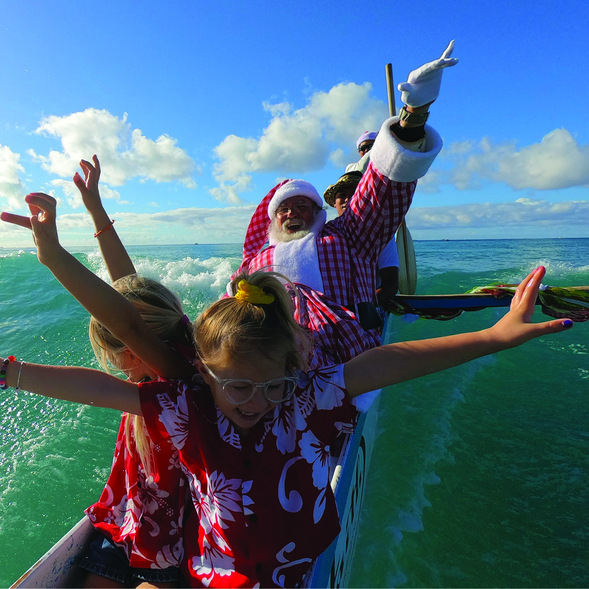 Here's How Santa Rolls into Waikiki