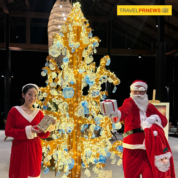 OUTRIGGER Khao Lak Beach Resort Shines with Sustainable Christmas Tree Made of Recycled Plastic Bottles